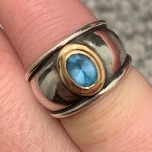 James Avery sterling silver and gold ring